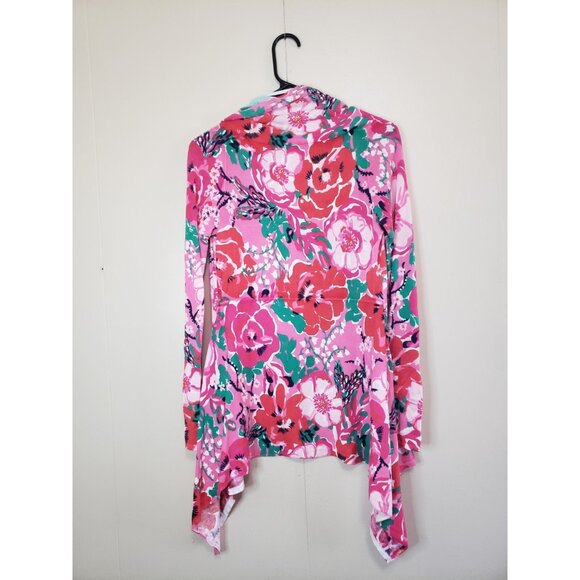 Lilly Pulitzer Womens S Jacey Cardigan Bold Floral A Thing Called Love Cotton - Picture 2 of 6